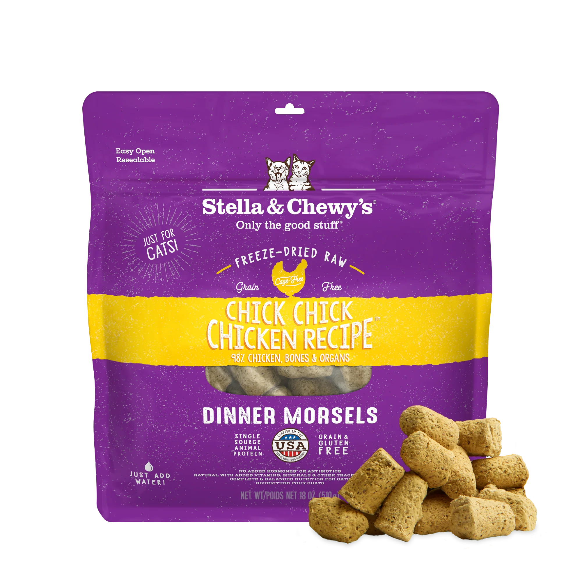 Chick, Chick Chicken Freeze-Dried Raw Dinner Morsels for Cats - Image 3