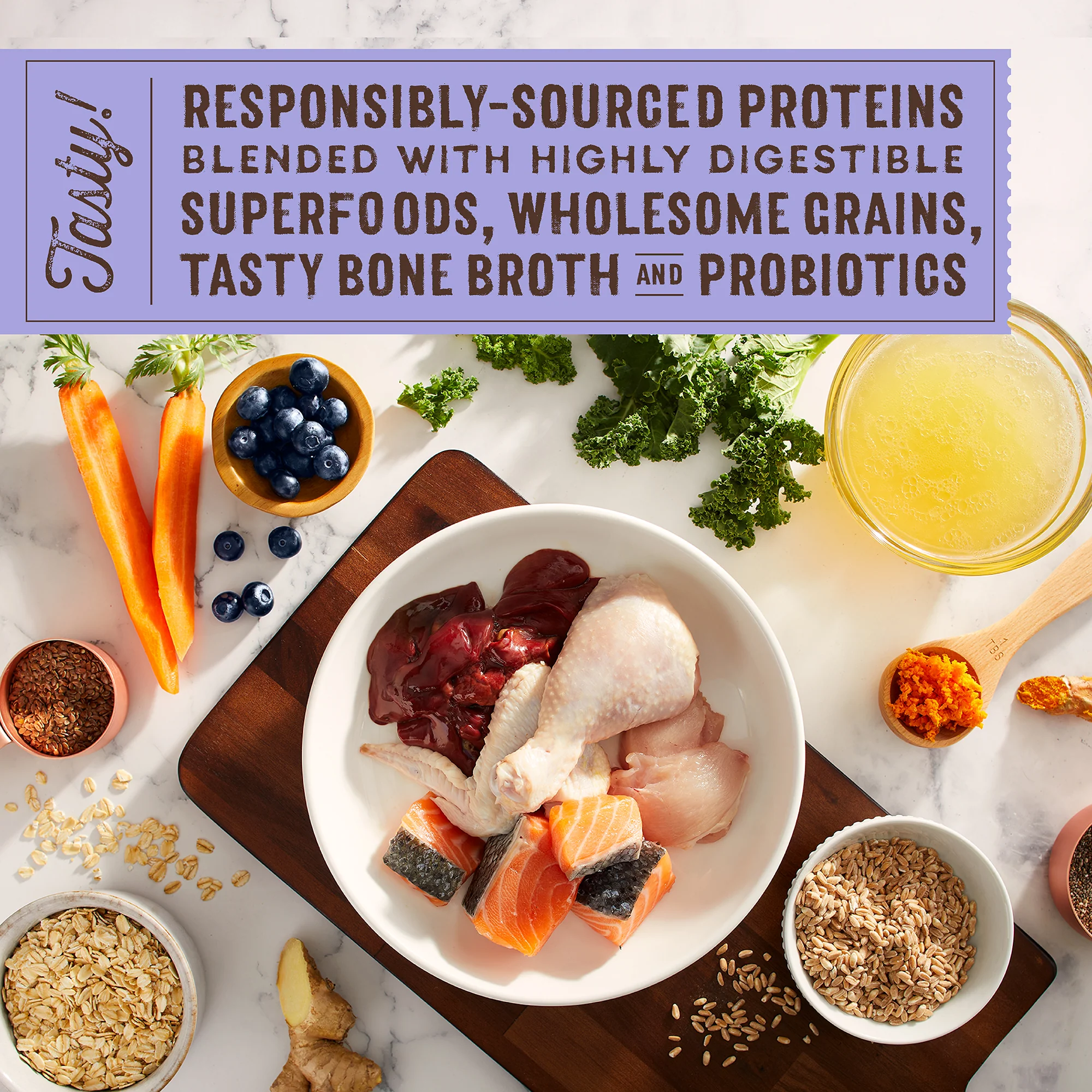 SuperBlends Raw Coated Kibble: Chicken, Salmon + Superfoods for Puppies - Image 3